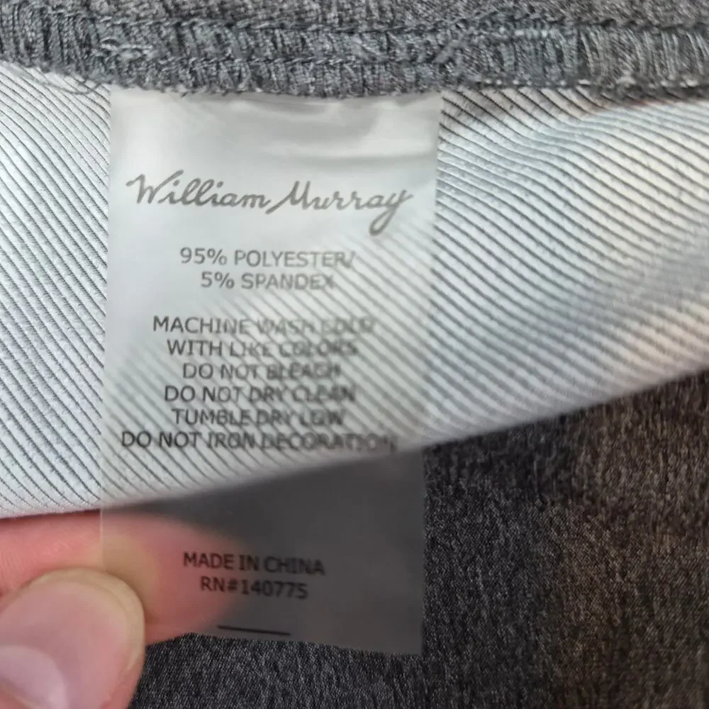 William Murray Mens 40 Straight Fit Stretch Golf Performance Shorts Gray Tartan
